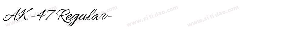 AK-47 Regular字体转换